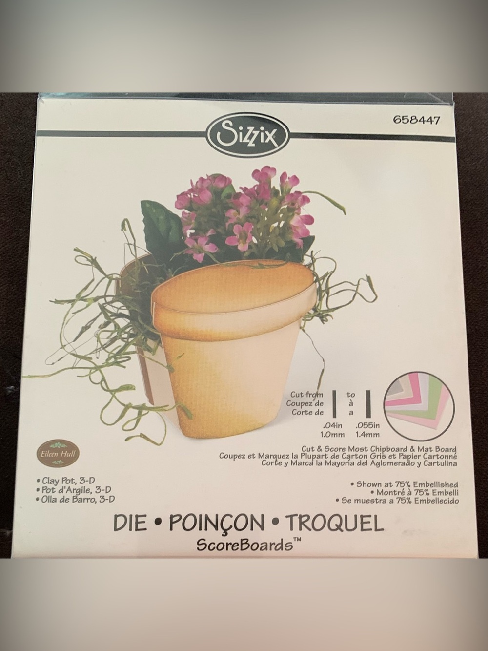 Sizzix Clay Pot 3-D Die with Flower Accent. Never Been Used. I removed for Pics